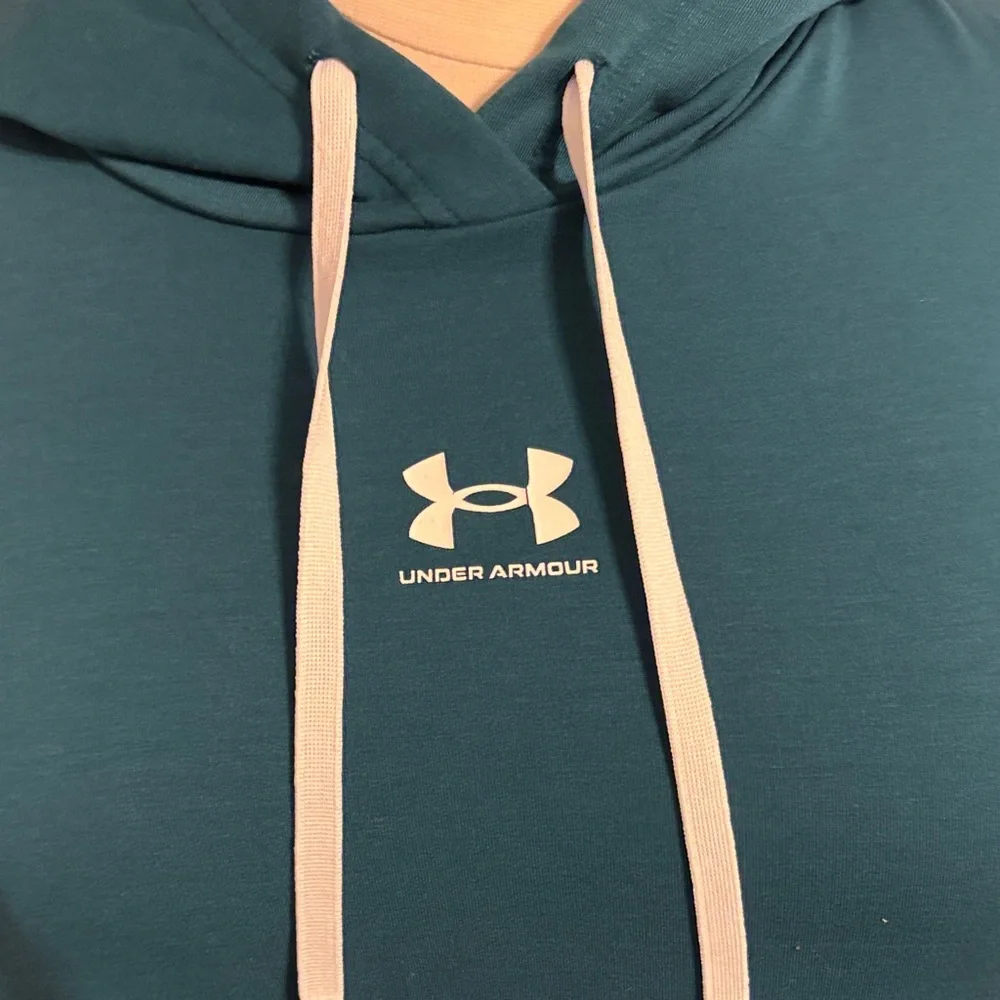 Under Armour Teal Hoodie with White Drawstrings - Picture 3 of 6